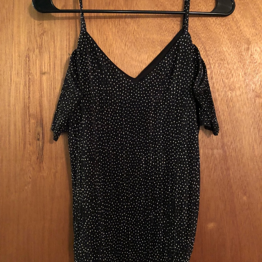Polka dot off the shoulder blouse NWOT